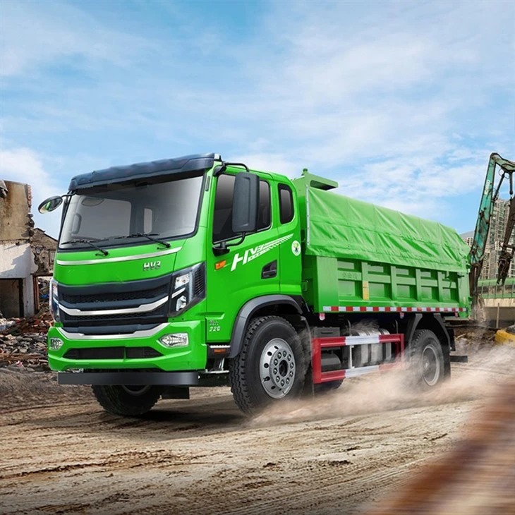 Construction Waste Dump Truck with Lorry Crane